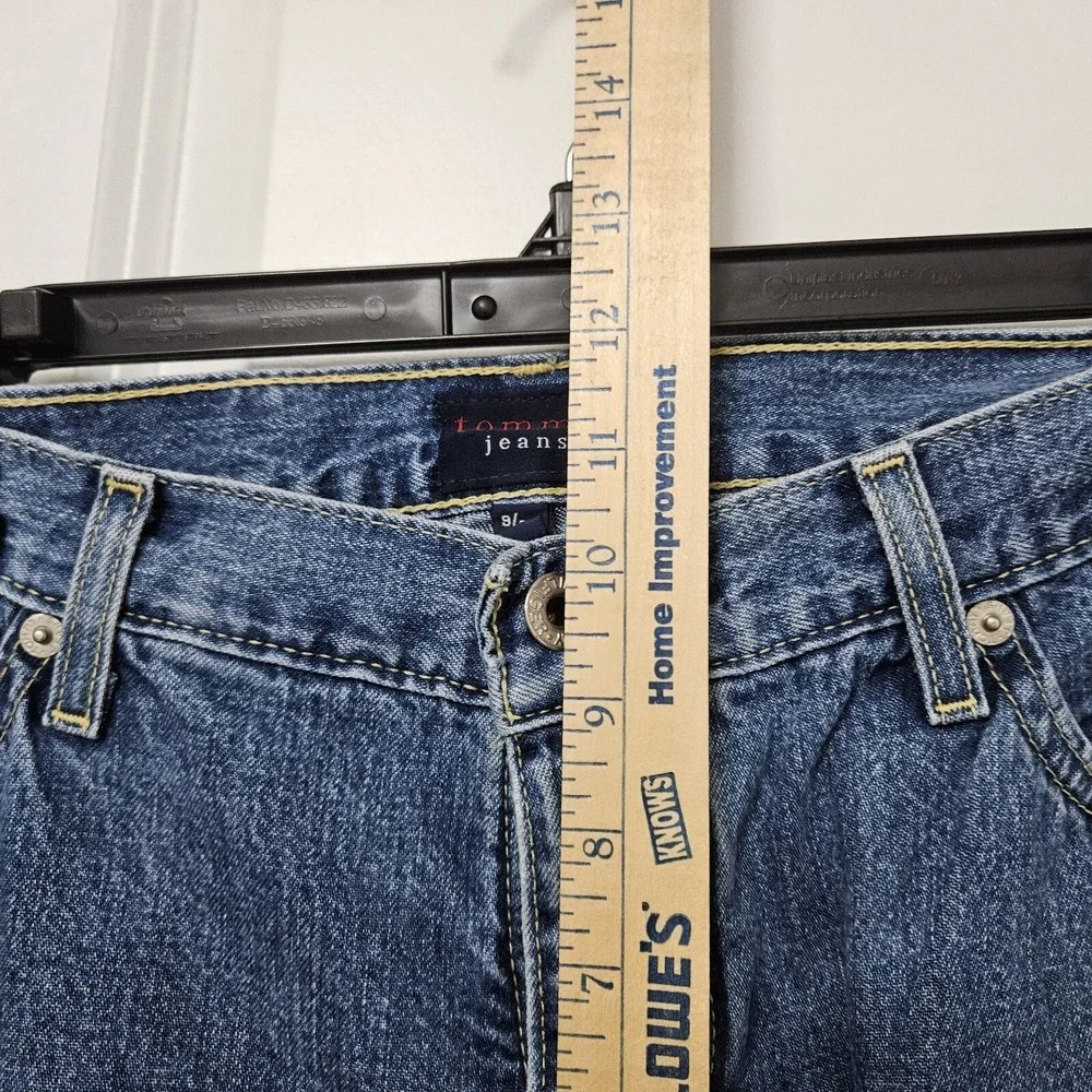 Tommy‎ Jeans Denim Mens 31x30 Blue Straight Leg Button Fly Vintage Flag Logo Y2K